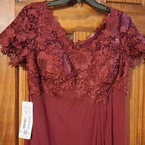 Burgundy mothers dress